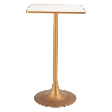 Spot Bar Table In Beige and Gold