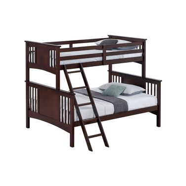 Spring Creek Twin Over Full Bunk Bed In Dark Walnut