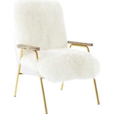 Sprint Brown White Sheepskin Arm Chair