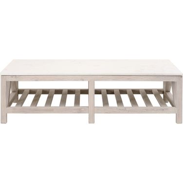 Bella Antique Spruce Coffee Table In White Wash Pine