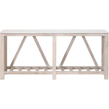 Bella Antique Spruce Console Table In White Wash Pine
