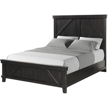 Spruce Creek King Panel Bed In Black