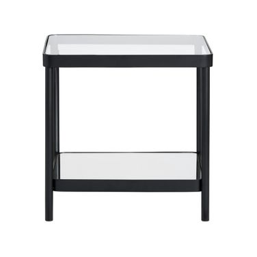 Square Accent/End Table In Clear and Black