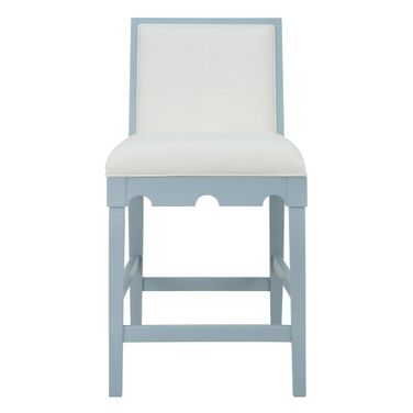 Square Back Counter Stool In Blue