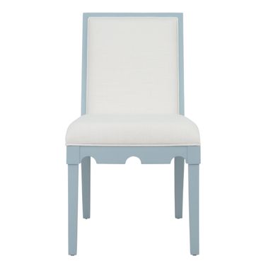 Square Back Dining Chair In Blue