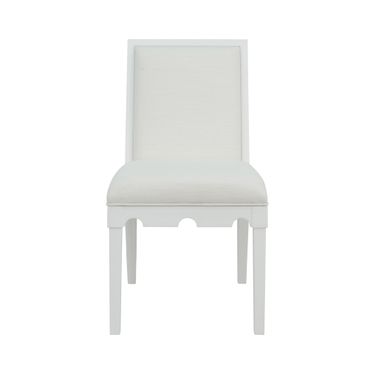 Square Back Dining Chair In White