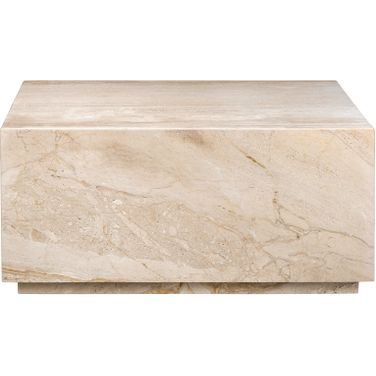 Square Marble Cocktail/Coffee Table In Brown and Beige