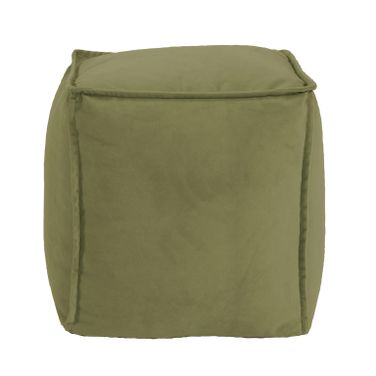 Square Pouf Bella In Moss