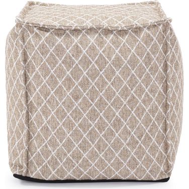 Square Pouf Grille In Natural