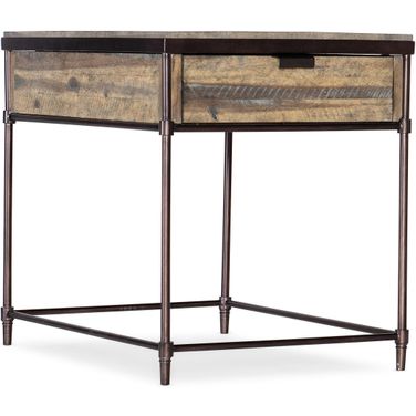 Commerce and Market St. Armand Rectangular End Table In Light Wood
