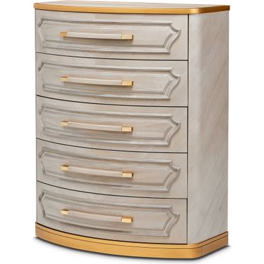 St. Charles 5-Drawer Highboy Chest In Dove Gray