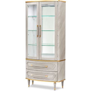 St. Charles Display Cabinet In Dove Gray