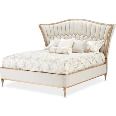 St. Charles Eastern King Upholstered Bed In Dove Gray