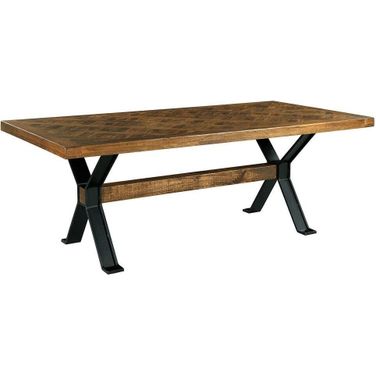 St. Florian Trestle Dining Table In Charred Ecru