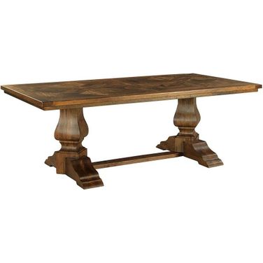 St. Florian Trestle Dining Table In Charred Ecru