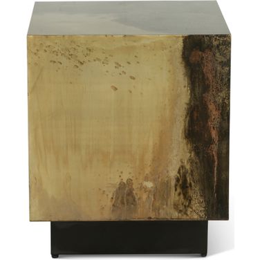 St. George Square Side Table In Oxidized Copper