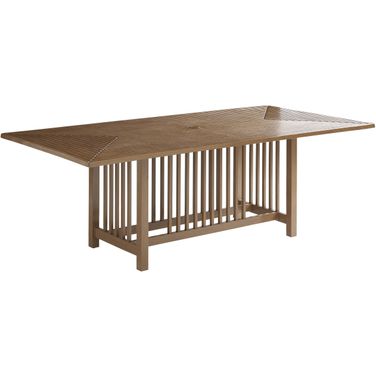 St Tropez Rectangular Dining Table In Medium Brown