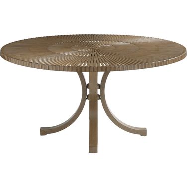 St Tropez Round Dining Table In Medium Brown