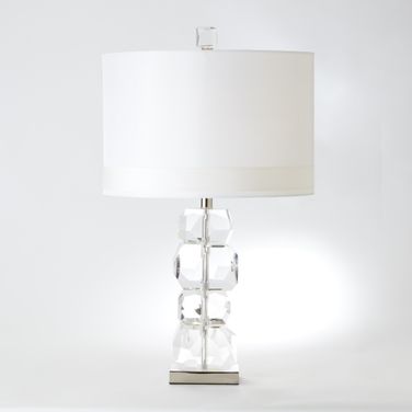 Stacked Short Gemstone Lamp In Clear