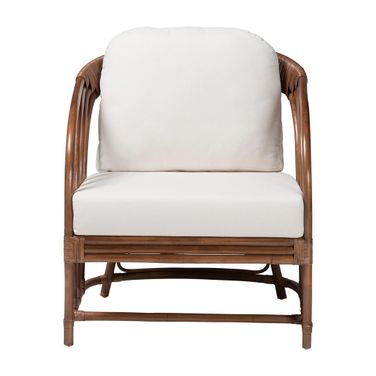 Stan Natural Rattan Lounge Chair In Light Brown