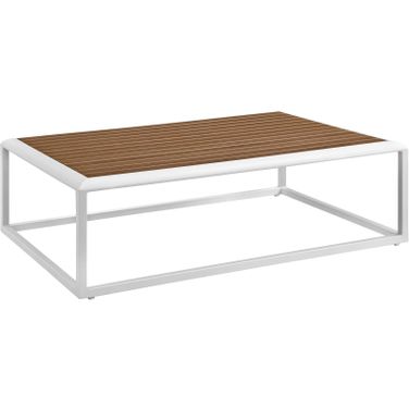 Stance White Outdoor Patio Aluminum Coffee Table