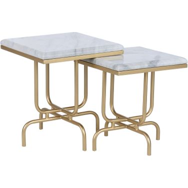 Stand By Me Tables Set of 2 In White and Cream