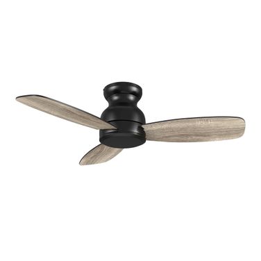 Stanley 44 Inch 3-Blade Ceiling Fan with Remote In Walnut and Black