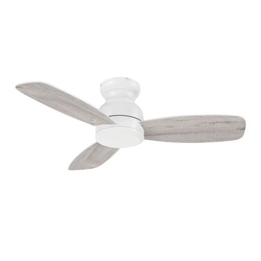 Stanley 44 Inch 3-Blade Ceiling Fan with Remote In White and Lightwood