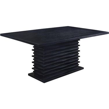 Stanton Rectangle Pedestal Dining Table Black