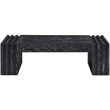 Stanton Oak Veneer and Solid Wood Coffee Table In Black