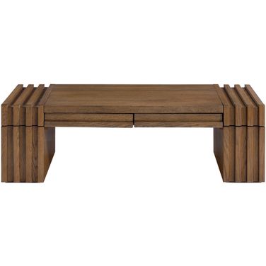 Stanton Oak Veneer and Solid Wood Coffee Table In Brown