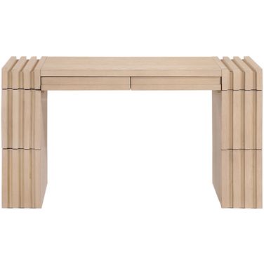Stanton Oak Veneer and Solid Wood Console Table In Natural