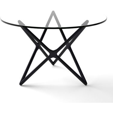 Star Triple X Dining Table In Black