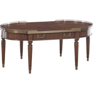 Starboard Cocktail Table In Walnut and Brass