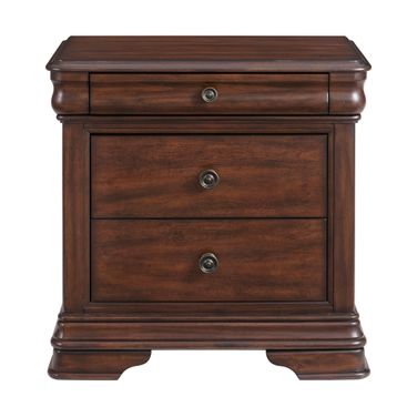 Stark 3-Drawer Nightstand with USB In Cherry