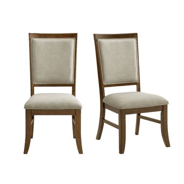 Stark Dining Side Chair Set of 2 In Grey and Cherry
