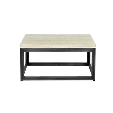 Starlight Square Coffee Table In Whitewashed and Dark Grey