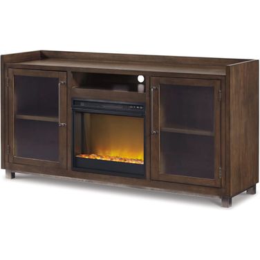 Starmore Brown 70 Inch TV Stand With Electric Fireplace