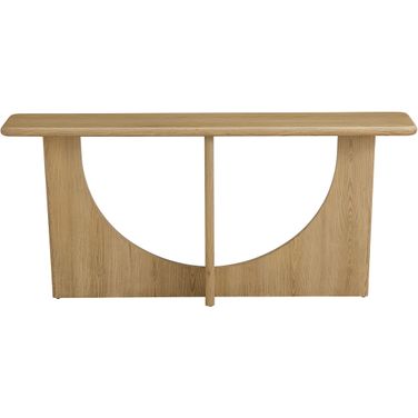 Startos Solid Wood with Oak Veneer and Raw Oak 72 Inch Console Table In Brown