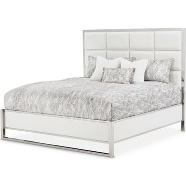 State St California King Short Panel Bed In Satin White