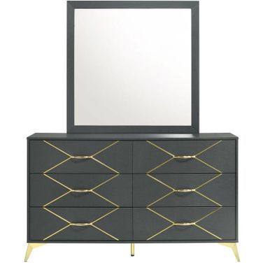 State Street Dresser Mirror In Midnight Blue