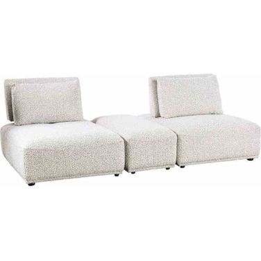 Stavanger 2-Seater with Rectangular Ottoman In Light Gray
