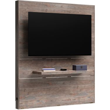 Steel River Entertainment Wall In Weathered Wood