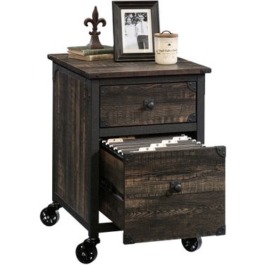 Steel River File Pedestal In Carbon Oak