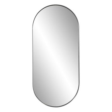 Steele Capsule Mirror In Brushed Silver