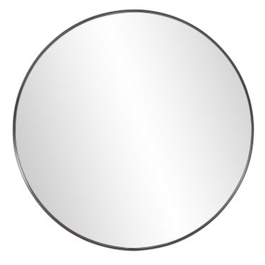 Steele Round Mirror In Black