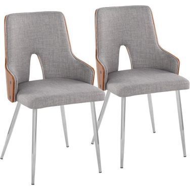 Stella Chair Set of 2 In Light Grey