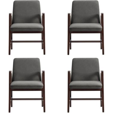 Stella Dining Armchair Set of 4 In Graphite