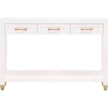 Traditions Stella Narrow Console Table In Matte White