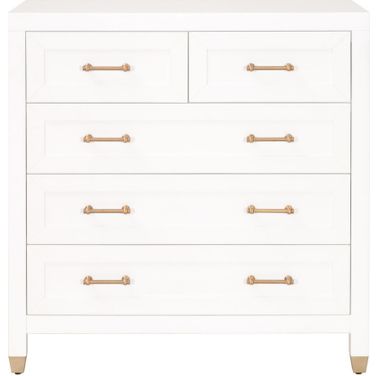 Traditions Stella 5 Drawer High Chest In Matte White